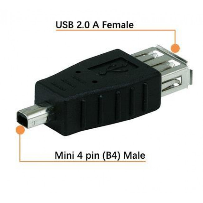 ΑΝΤΑΠΤΟΡΑΣ USB 2.0 TYPE Α ΘΗΛ. ΣΕ ΜΙΝΙ USB 4PIN  ΑΡΣ.