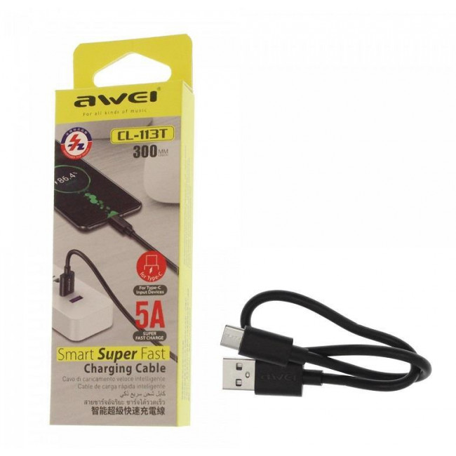 ΚΑΛΩΔΙΟ USB ΑΡΣΕΝΙΚΟ ΣΕ TYPE-C ΑΡΣΕΝΙΚΟ 30cm CL-113T