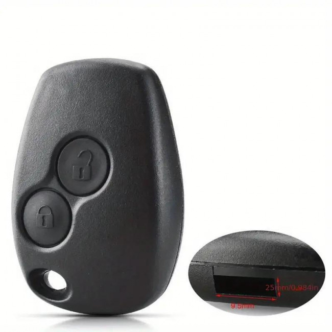 ΚΕΛΥΦΟΣ ΚΛΕΙΔΙΟΥ ΑΥΤΟΚΙΝΗΤΟΥ RENAULT CLIO/MEGANE/LAGUNA/KANGOO/TWINGO/MODUS ΜΕ 2 ΚΟΥΜΠΙΑ ΚΑΙ ΥΠΟΔΟΧΗ ΓΙΑ ΛΕΠΙΔΑ 2.5mmX9.5mm