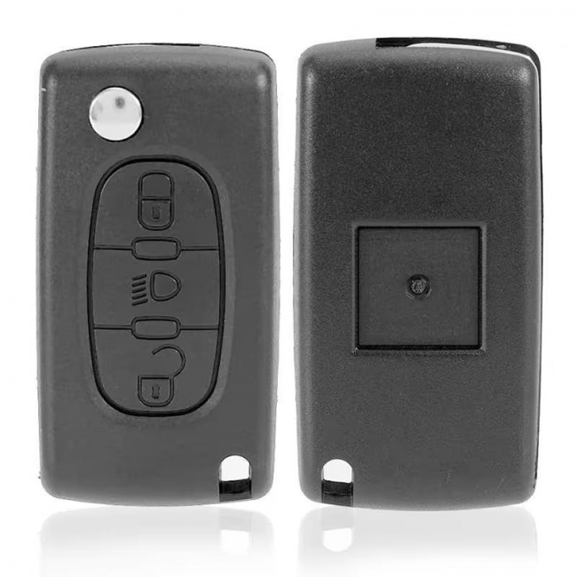 ΚΕΛΥΦΟΣ ΚΛΕΙΔΙΟΥ ΑΥΤΟΚΙΝΗΤΟΥ CITROEN-PEUGEOT ΜΕ 3 ΚΟΥΜΠΙΑ ΚΑΙ ΑΝΑΔΙΠΛΟΥΜΕΝΗ ΛΕΠΙΔΑ HU83