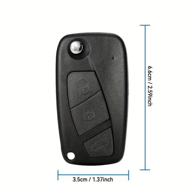 ΚΕΛΥΦΟΣ ΚΛΕΙΔΙΟΥ ΑΥΤΟΚΙΝΗΤΟΥ FIAT PUNTO STILO IDEA ΜΕ 3 ΚΟΥΜΠΙΑ ΚΑΙ ΑΝΑΔΙΠΛΟΥΜΕΝΗ ΛΕΠΙΔΑ