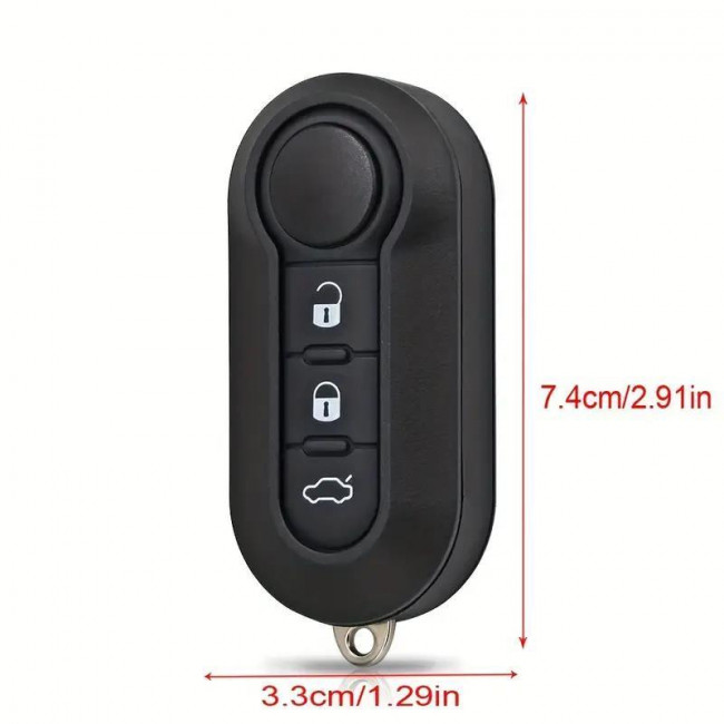 ΚΕΛΥΦΟΣ ΚΛΕΙΔΙΟΥ ΑΥΤΟΚΙΝΗΤΟΥ FIAT 500 PANDA PUNDO BRAVO ΜΕ 3 ΚΟΥΜΠΙΑ ΚΑΙ ΑΝΑΔΙΠΛΟΥΜΕΝΗ ΛΕΠΙΔΑ