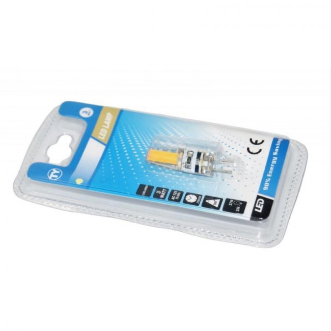 12V DC 3W ΛΑΜΠΑ LED COB G4 ΘΕΡΜΟ ΛΕΥΚΟ 3000K