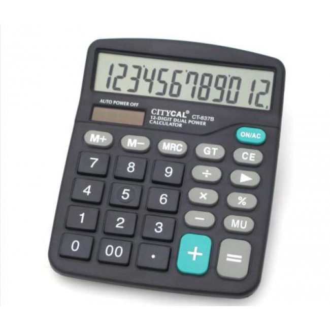 ΑΡΙΘΜΟΜΗΧΑΝΗ 12 ΨΗΦΙΩΝ ΜΕ ΗΛΙΑΚΟ ΠΑΝΕΛ ΚΑΙ ΜΠΑΤΑΡΙΑ 837B