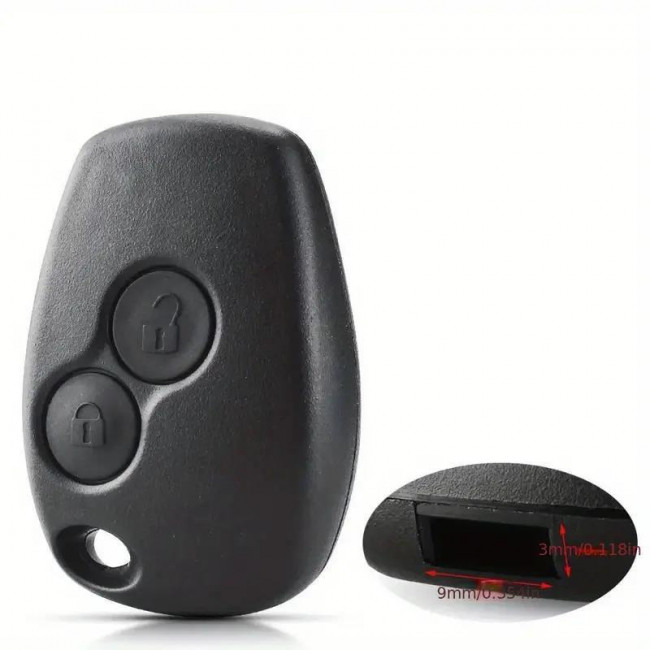 ΚΕΛΥΦΟΣ ΚΛΕΙΔΙΟΥ ΑΥΤΟΚΙΝΗΤΟΥ RENAULT CLIO/MEGANE/LAGUNA/KANGOO/TWINGO/MODUS ΜΕ 2 ΚΟΥΜΠΙΑ ΚΑΙ ΥΠΟΔΟΧΗ ΓΙΑ ΛΕΠΙΔΑ 3mmX9mm
