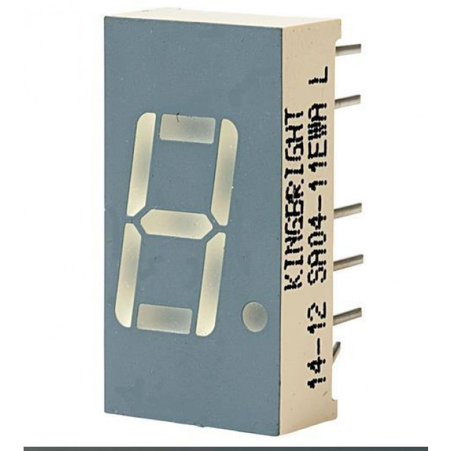 DISPLAY LED ΚΟΙΝΗΣ ΑΝΟΔΟΥ  ΚΟΚΚΙΝΟ 18.75x9.8mm 7 SEGMENT SA04-11EWA