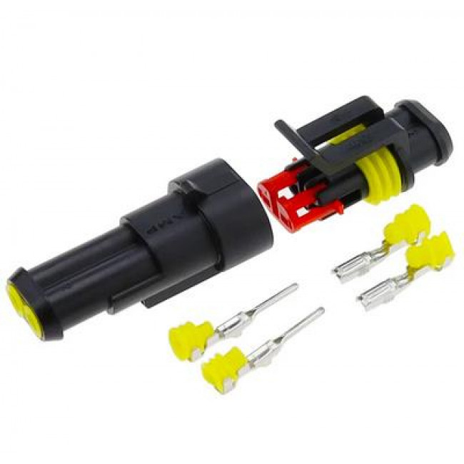 ΣΕΤ ΑΡΣΕΝΙΚΟ- ΘΗΛΥΚΟ ΑΔΙΑΒΡΟΧΩΝ ΣΥΝΔΕΤΗΡΩΝ 2 PIN ΓΙΑ ΚΑΛΩΔΙΟ