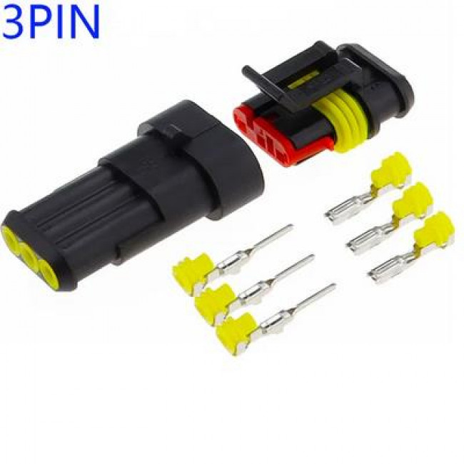 ΣΕΤ ΑΡΣΕΝΙΚΟ- ΘΗΛΥΚΟ ΑΔΙΑΒΡΟΧΩΝ ΣΥΝΔΕΤΗΡΩΝ 3 PIN ΓΙΑ ΚΑΛΩΔΙΟ