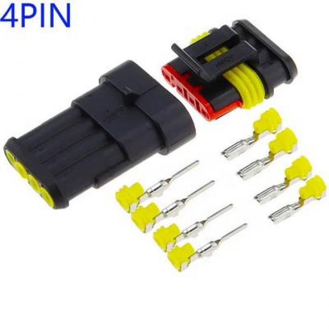 ΣΕΤ ΑΡΣΕΝΙΚΟ- ΘΗΛΥΚΟ ΑΔΙΑΒΡΟΧΩΝ ΣΥΝΔΕΤΗΡΩΝ 4 PIN ΓΙΑ ΚΑΛΩΔΙΟ