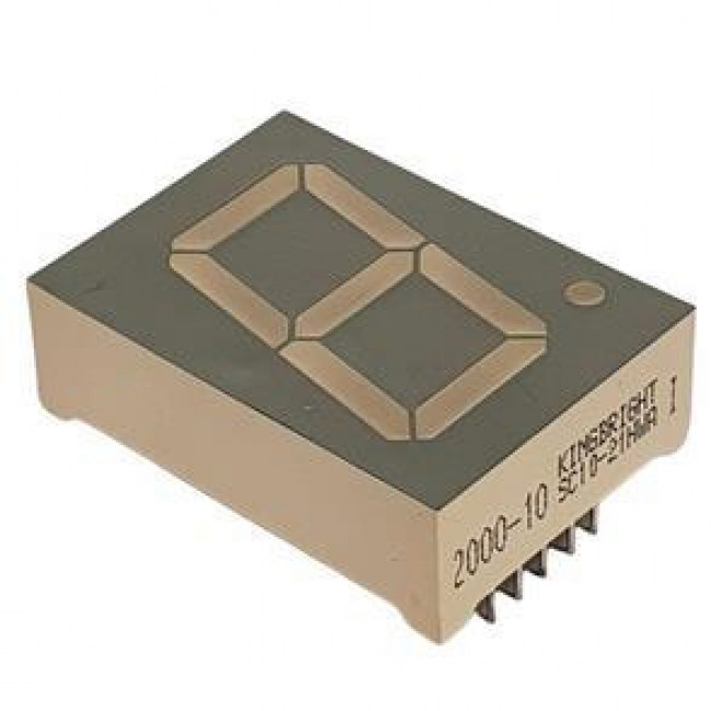 DISPLAY LED ΚΟΙΝΗΣ ΚΑΘΟΔΟΥ 26mm ΚΟΚΚΙΝΟ 7 SEGMENT SC10-21EWA