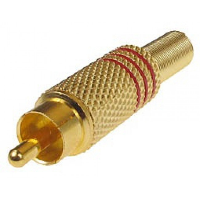 ΦΙΣ RCA ΑΡΣΕΝΙΚΟ 7mm ΕΠΙΧΡΥΣΟ ΚΟΚΚΙΝΟ