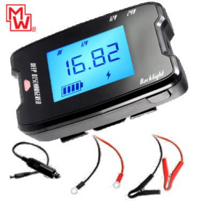 TESTER ΜΠΑΤΑΡΙΩΝ 12-24V ΨΗΦΙΑΚΟ MW 336