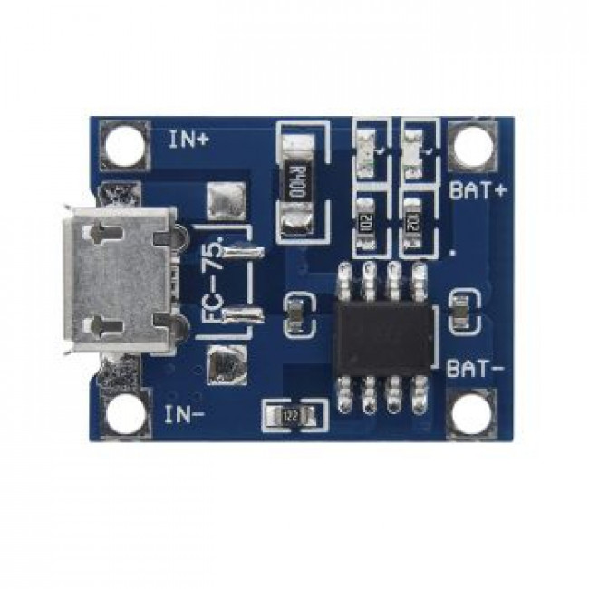 MODULE ΦΟΡΤΙΣΗΣ ΜΠΑΤΑΡΙΑΣ ΛΙΘΙΟΥ 1A MICRO USB TP4056