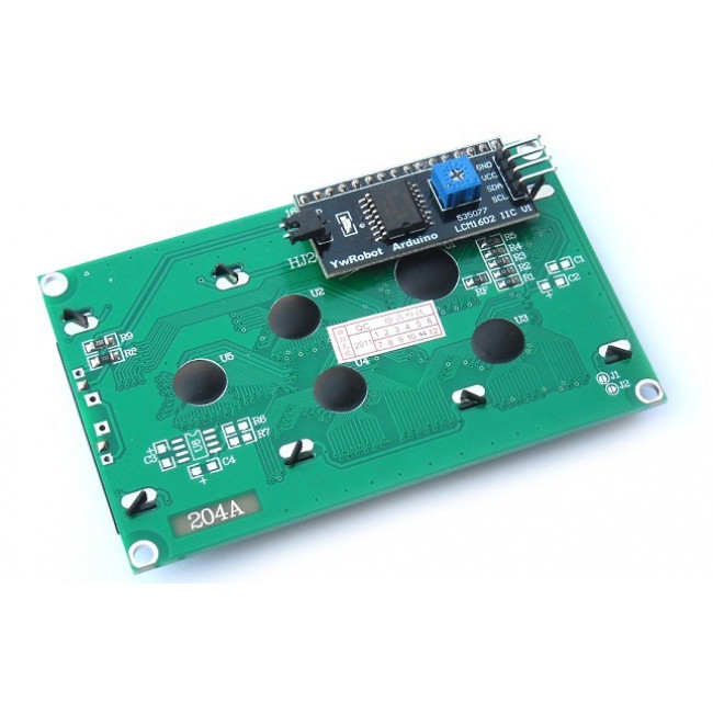 LCD MODULE 20x4 WHITE ON BLUE 5V I2C PROTOCOL
