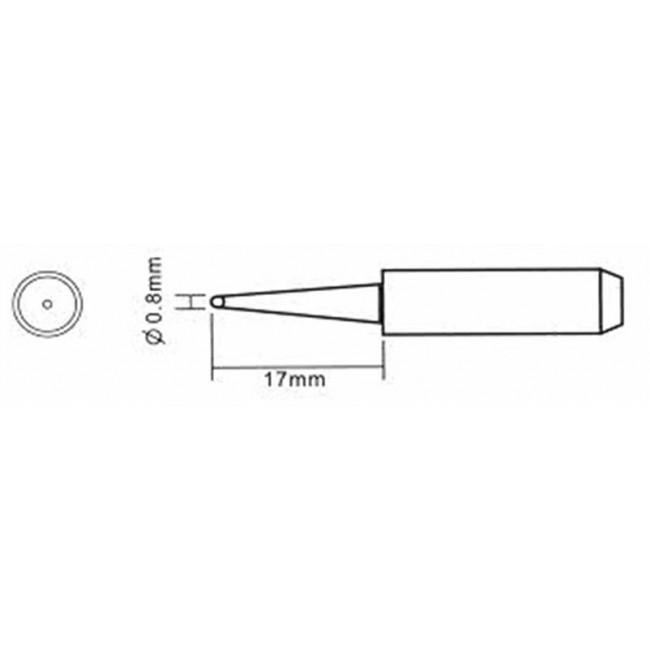 YH 0.8D/tip ΜΥΤΗ 0.8mm KOΛΛΗΤΗΡΙΟΥ ΜΗΚΟΣ 15mm