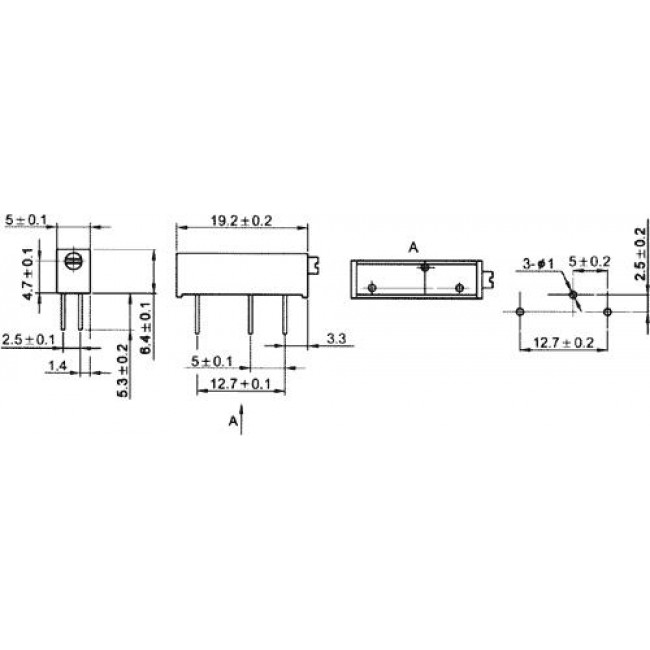 10KΩ ΤΡΙΜΜΕΡ ΠΟΛΥΣΤΡΟΦΟ 22 ΣΤΡOΦΩΝ (3006)