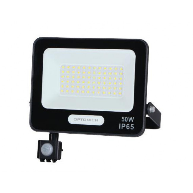 ΠΡΟΒΟΛΕΑΣ LED 50W 220V ΜΕ ΑΙΣΘΗΤΗΡΑ IP65 4000k SLIM