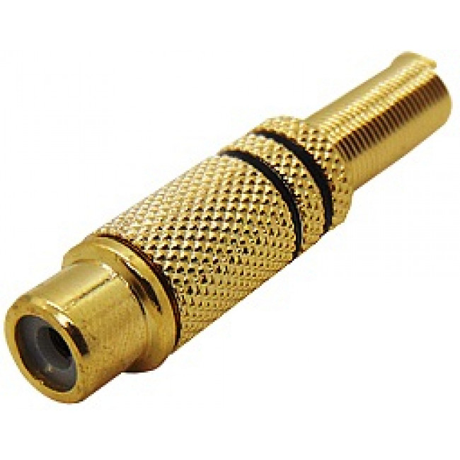 ΦΙΣ RCA ΘΗΛΥΚΟ 6mm ΕΠΙΧΡΥΣΟ ΜΑΥΡΟ