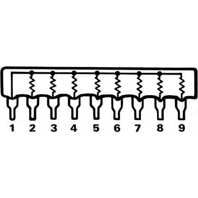 10ΚΩ ΑΝΤΙΣΤΑΣΗ NETWORK 8+1 0.2W 100V
