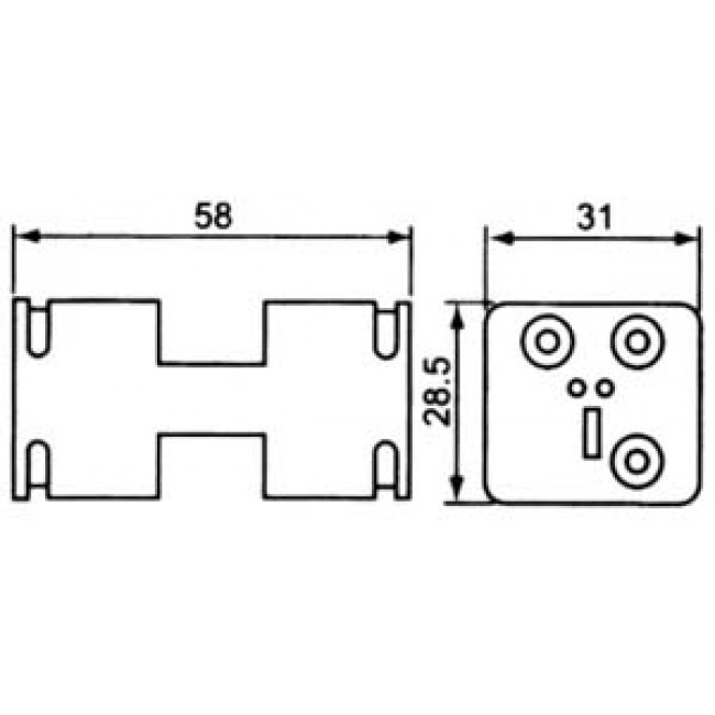 ΜΠΑΤΑΡΙΟΘΗΚΗ 4 ΣΤΟΙΧΕΙΩΝ ΑΑ ΜΠΡΟΣ - ΠΙΣΩ ΜΕ ΚΑΛΩΔΙΟ