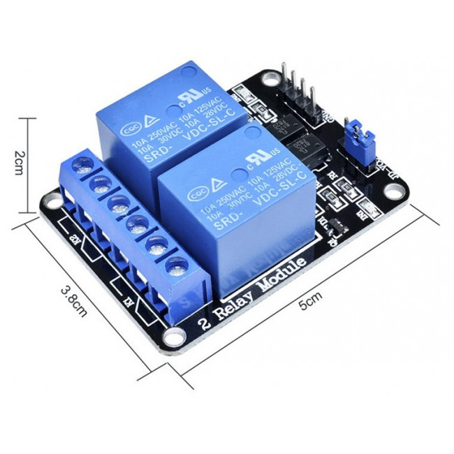 ΡΕΛΕ MODULE 12V 2 ΚΑΝΑΛΙA 10A