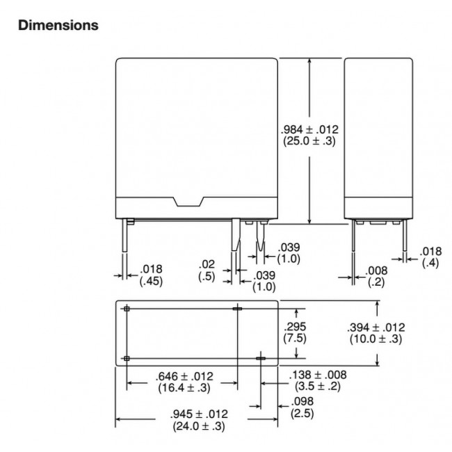 ΡΕΛΕ 12V DC 10A SPST-NO SDT SS 112DM
