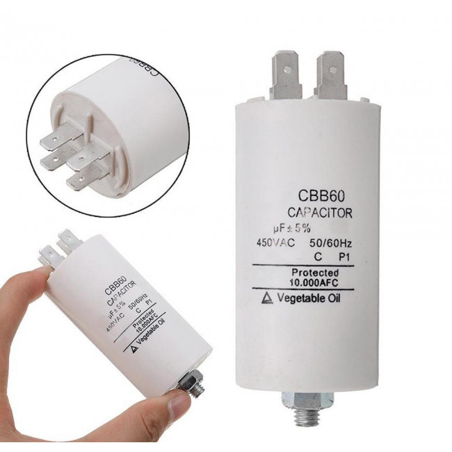 50μF/450V AC ΠΥΚΝΩΤΗΣ ΜΟΝΙΜΟΥ ΛΕΙΤΟΥΡΓΙΑΣ CBB60