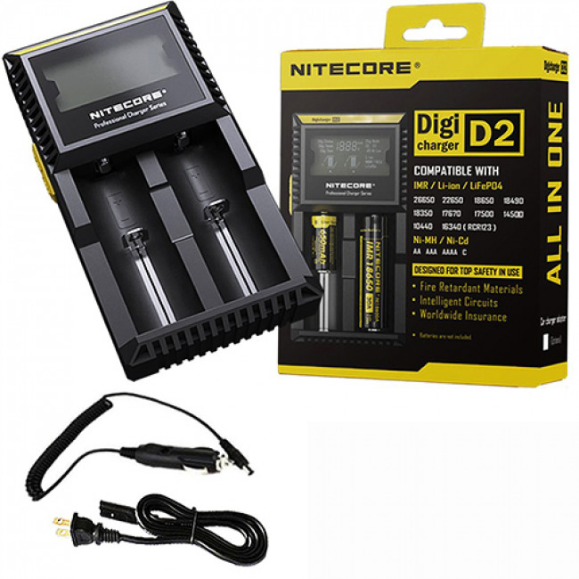 D2 ΦΟΡΤΙΣΤΗΣ NITECORE ΔΥΟ ΘΕΣΕΩΝ ΓΙΑ Li-ion / Ni-Cd / Ni-MH