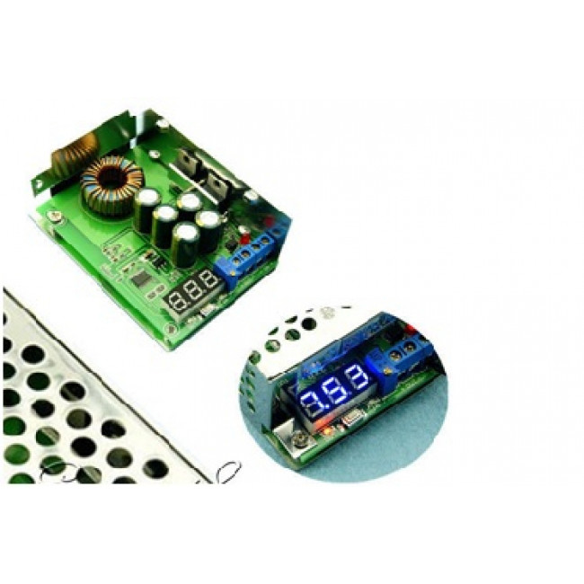 STEP UP MODULE IN 12-32V OUT 12-46V  WITH DISPLAY 8A 150W
