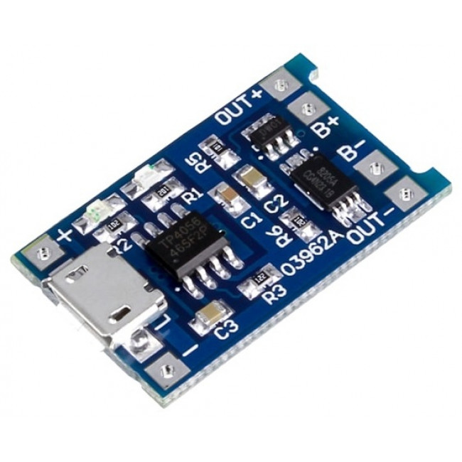 ΠΛΑΚΕΤΑ ΓΙΑ ΦΟΡΤΙΣΗ & ΠΡΟΣΤΑΣΙΑ ΜΠΑΤΑΡΙΑΣ ΛΙΘΙΟΥ 1A TP4056