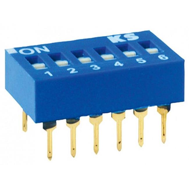 DIP SWITCH 6P STANDART  H΄ LOW PROFILE