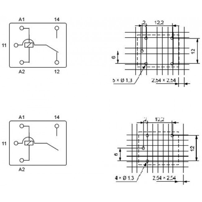 RM50N-3011-85-1024 ΡΕΛΕ 24V DC 1 ΕΠΑΦΗΣ 6A 250VAC/12A 125VAC