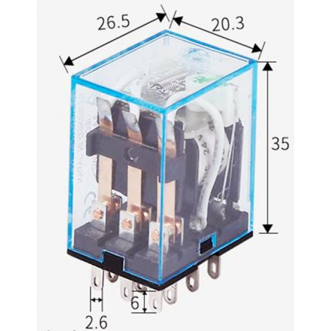 ΡΕΛΕ 24V ΑC 3 ΕΠΑΦΩΝ 5A ΒΑΣΕΩΣ