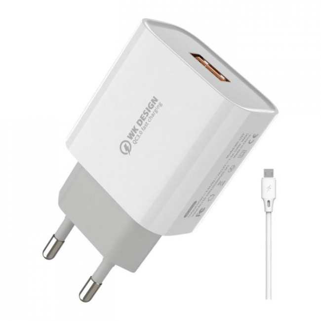 ΤΡΟΦΟΔΟΤΙΚΟ QC3.0 220V ΣΕ USB 18W ΤΑΧΥΦΟΡΤΙΣΤΗΣ  ΜΕ MICRO USB WP-U57
