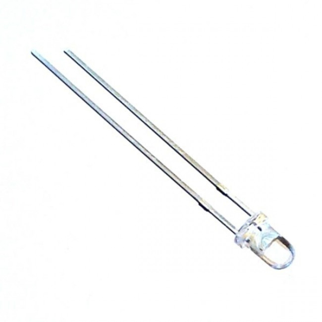 LED 3mm ΔΙΑΦΑΝΟ ΠΟΡΤΟΚΑΛΙ ΥΨΗΛΗΣ ΦΩΤΕΙΝΟΤΗΤΑΣ 1300mcd
