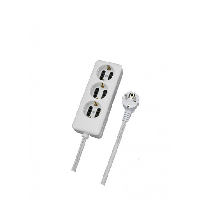 ΠΟΛΥΠΡΙΖΟ 3 ΘΕΣΕΩΝ ΜΕ ΚΑΛΩΔΙΟ 3x1mm/1.5m ΕΠΙΤΟΙΧΙΟ