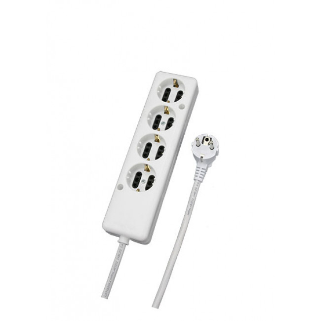 ΠΟΛΥΠΡΙΖΟ 4 ΘΕΣΕΩΝ ΜΕ ΚΑΛΩΔΙΟ 3x1mm/1.5m ΕΠΙΤΟΙΧΙΟ