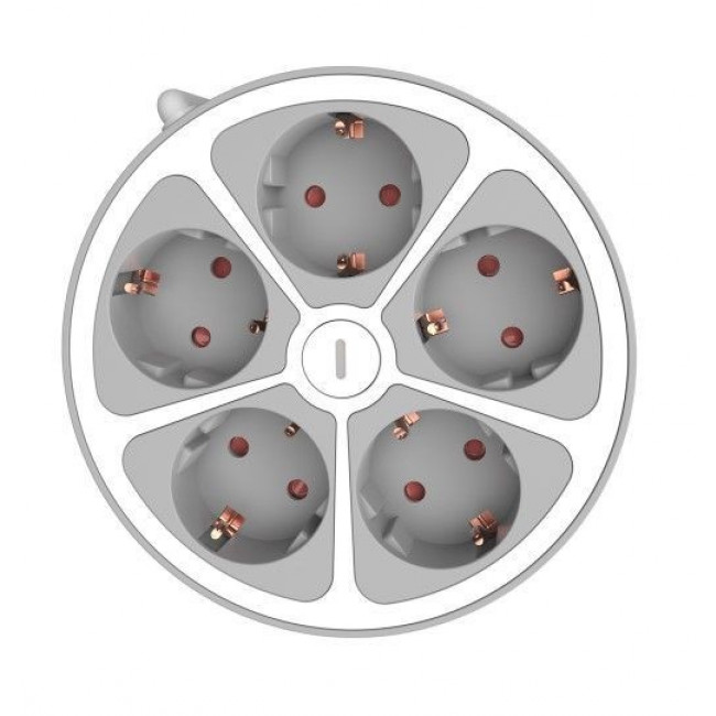 ΠΟΛΥΠΡΙΖΟ 5Θ ΣΤΡΟΓΓΥΛΟ ΜΕ ΔΙΑΚΟΠΤΗ 3x1.5mm/1.4m 3500W