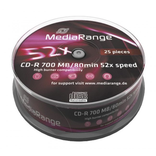 CD-R 700MB 52x CAKE BOX 25PCS MAXELL