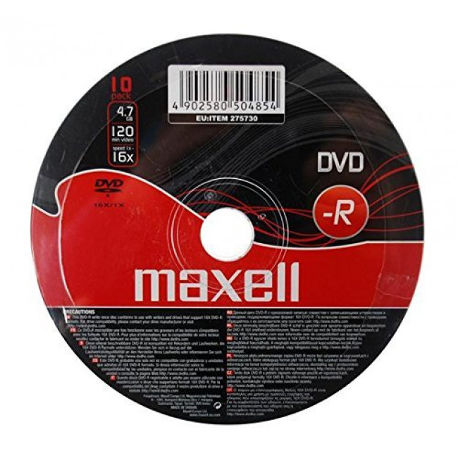 DVD-R 4.7GB 10P MAXELL 16x