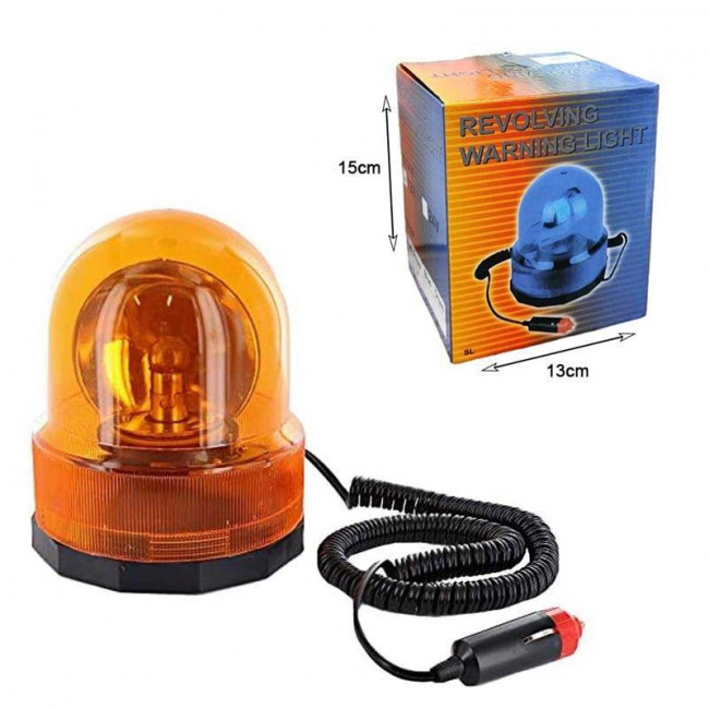 ΠΕΡΙΣΤΡΕΦΟΜΕΝΟΣ ΦΑΡΟΣ 12V ΜΕ ΜΑΓΝΗΤΙΚΗ ΒΑΣΗ