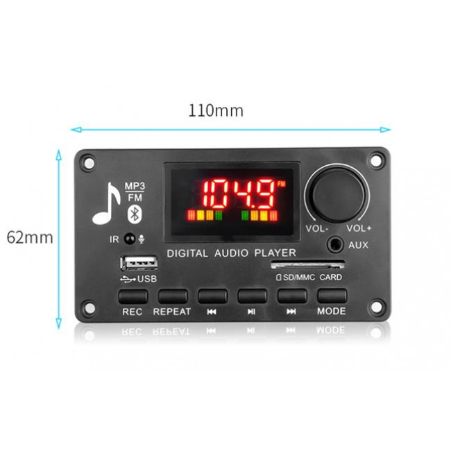 BLUETOOTH MP3 USB PLAYER- FM ΡΑΔΙΟ ΜΕ ΕΝΙΣΧΥΤΗ 2Χ40W