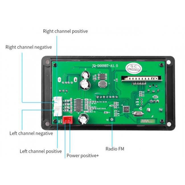 BLUETOOTH MP3 USB PLAYER- FM ΡΑΔΙΟ ΜΕ ΕΝΙΣΧΥΤΗ 2Χ40W