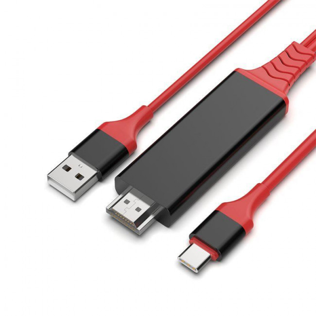 ΜΕΤΑΤΡΟΠΕΑΣ TYPE-C ΣΕ HDMI KAI USB ΓΙΑ ΦΟΡΤΙΣΗ, ΚΑΛΩΔΙΟ