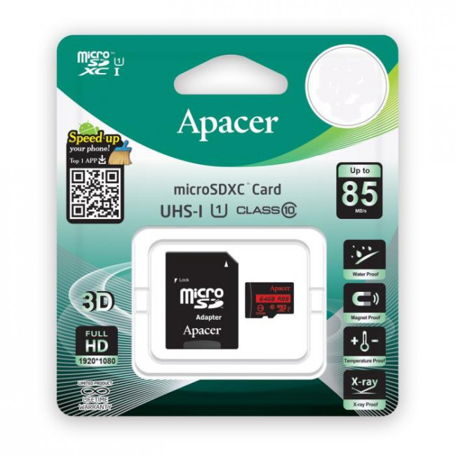 ΚΑΡΤΑ ΜΝΗΜΗΣ MICRO SD 32GB CLASS 10 UHS-I U1 APACER R85