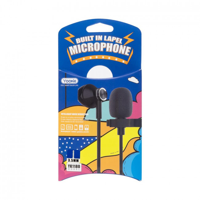 YK 1180 HANDSFREE ΜΟΝΟ ΑΚΟΥΣΤΙΚΟ ΨΕΙΡΑ ME ΜΙΚΡΟΦΩΝΟ ΠΈΤΟΥ ΜΑΥΡΟ YOOKIE