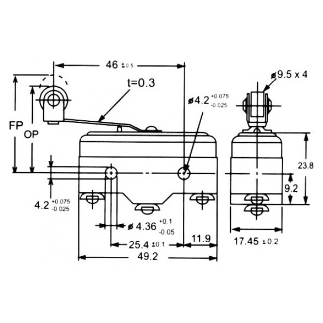 ΔΙΑΚΟΠΤΗΣ ΤΕΡΜΑΤΙΚΟΣ ΜΕ ΛΑΜΑΚΙ ΚΑΙ ΡΟΔΑΚΙ NORMAL OPEN / NORMAL CLOSED 3 ΕΠΑΦΩΝ 15Α/250V Z 15GL2 B