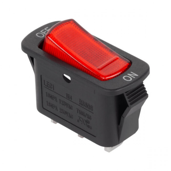 ΔΙΑΚΟΠΤΗΣ ΚΟΥΝΙΑΣ ON-OFF 3 ΕΠΑΦΕΣ 16A/250V ΦΩΤΙΖΟΜΕΝΟΣ ΣΤΕΝΟΣ