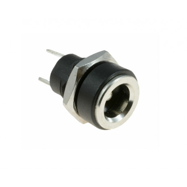 ΦΙΣ DC 2.1mm ΣΑΣΙ ΣΤΡΟΓΓΥΛΟ ΠΛΑΣΤΙΚΟ 2PIN