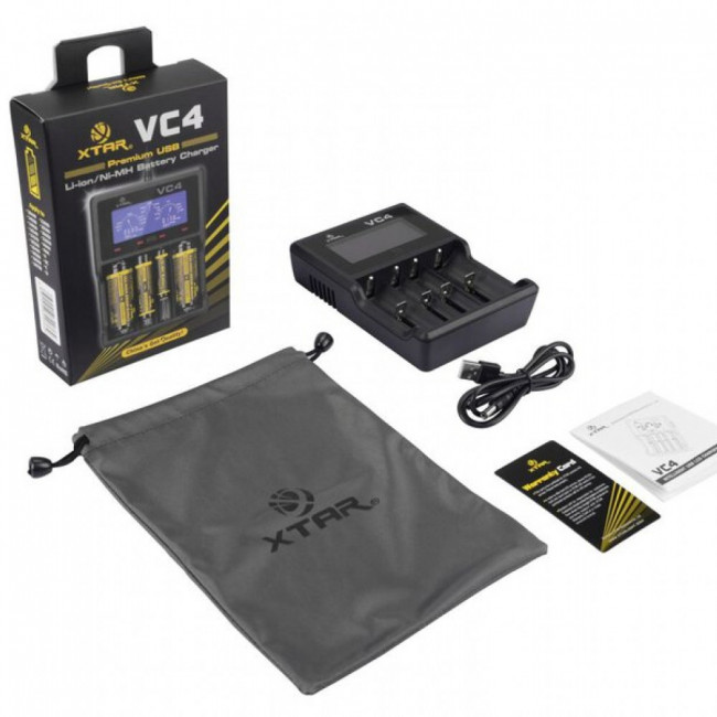 VC 4 ΦΟΡΤΙΣΤΗΣ ΤΕΣΣΑΡΩΝ ΘΕΣΕΩΝ ΓΙΑ Li-ion / NiCd / NiMH XTAR